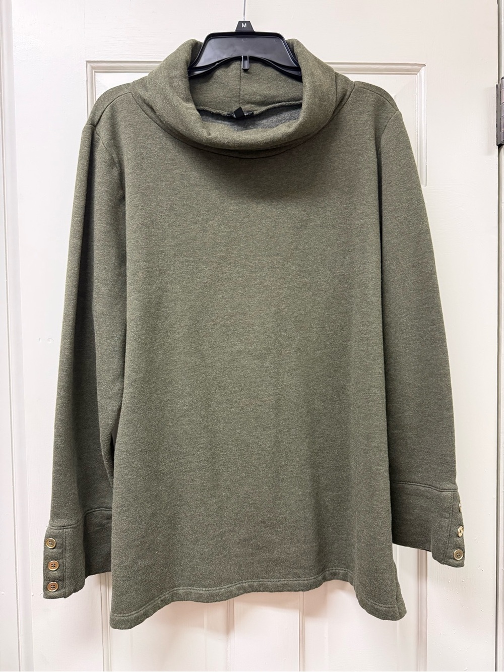 Talbots Olive Green Cowl Neck Sweater